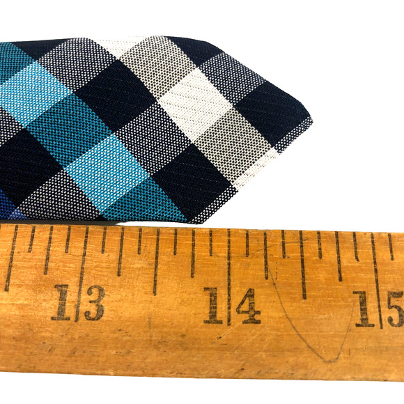 YouthTie Multicolor Blue/Black/Gray/Plaid Clip On - Picture 5 of 5